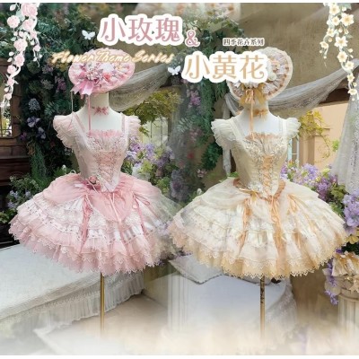 Mie Ye Flower Theme Series-Little Yellow Flower and Small Rose JSKs(Reservation/2 Colours/Full Payment Without Shipping)